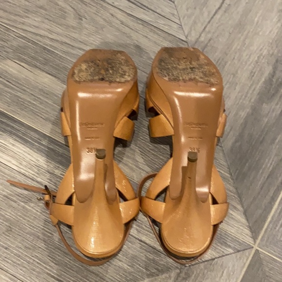 YSL tribute tan/pinky shimmer sandal like new - Picture 3 of 3